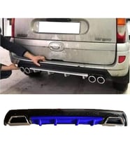 Renault Kangoo Mavi Difüzör Çiftli Kare Egzoz Görünümlü D Tip Difizör