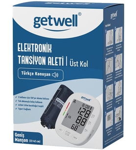 Getwell Konuşan Üst Koldan Tansiyon Aleti - Ölçme Cihazı (Geniş Manşon)