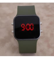 SaaTTino Watch Siyah Kasa Haki Yeşil Kordon Dijital Ekran Unisex Kol Saat ST-303