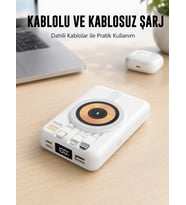 Magsafe Uyumlu Kablosuz Powerbank Hızlı Şarj Özellikli Yeni Nesil