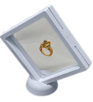 Saklama Takı Kutusu Güvenli Şeffaf Film Çerçeveli Geniş Boyutlu 9cmx9cm Standlı 3D Saklama Kutusu (Çok Renkli)