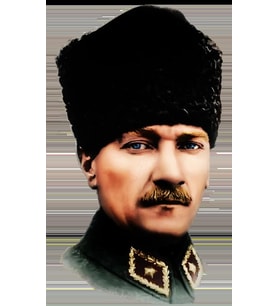 Atatürk Araba Sticker Yapıştırması 18cm ve 7Cm 2 Adet md2