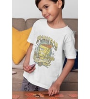 Vintage Süngerbob Baskılı Unisex Çizgi Film Çocuk Tişört (1-12 Yaş)
