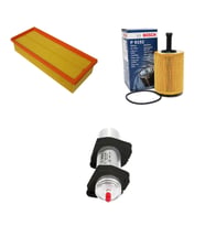 Bosch Filtre Bakım Seti Audi A4 2.0 TDI 2009-2014 CAGA CAGB Motor Hava + Yağ f. + Yakıt Filtre Bosch