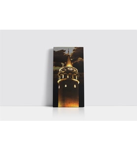 Galata Kulesi Gece Kanvas Tablo