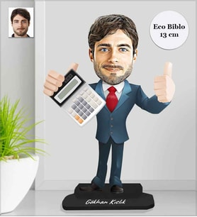 Kişiye Özel Muhasebeci Erkek Ahşap Eco Biblo -1