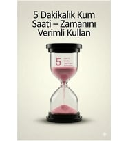5 Dakikalık Kum Saati Zamanlayıcı – PEMBE Dekoratif Masa Saati 4 Renk Seçeneği