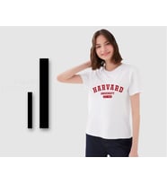 BK Gift Harvard Tasarımlı Kadın Beyaz T-shirt, Arkadaşa Hediye, Doğum Günü Hediyesi, Trend Tişört, Sevgili Hediyesi-1