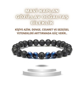 Nelleovana Kaplan, Lav Doğal Taş Bileklik 1. Sınıf Kalite ( Azim, Denge, Cesaret )