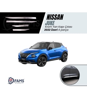Nissan Juke Krom Yan Kapı Çıtası 2022 Üzeri 4 Parça Paslanmaz Çelik