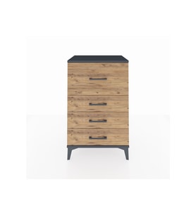 Hyperion Komodin 4 Çekmeceli 60x44x96 Antrasit-Çam