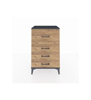 Hyperion Komodin 4 Çekmeceli 60x44x96 Antrasit-Çam