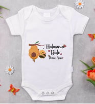 BK Kids İsimli Halasının Balı Tasarımlı Bebek Body Zıbın - Model 1