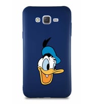 Samsung Galaxy J7 Core Soft Premier Kapak Donald Duck-A Tasarımlı Silikon Kılıf - Lacivert (Şeffaf)