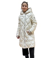 Kız Çocuk Kapüşonlu Kaban 51329 (Bej)