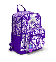 Coral High Mor Beyaz Geometrik Desenli Okul Sırt Çantası 23683