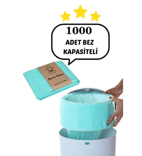 16L Korbell Çöp Kutuları İle Uyumlu 1000 Adet Bebek Bezi Kapasiteli BAMM BA