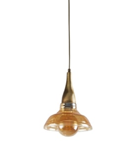 MYLİGHTS  ETRO  RUSTİK BAL CAMLI TEKİ AVİZE (Siyah)