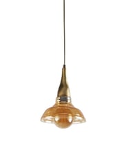 MYLİGHTS  ETRO  RUSTİK BAL CAMLI TEKİ AVİZE (Siyah)