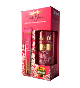 Ostwint Pink Blossom Vücut Spreyi 200ml & Vücut Kremi 50ml Set - Taze Çiçekler ve Çiçeksi Parfüm Kokusu