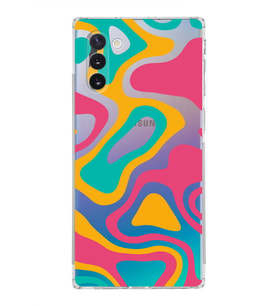 Samsung Galaxy Note 10  Kamera Korumalı Kapak Renkli Desen Tasarımlı  Şeffaf  Kılıf