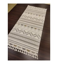 HALIMARKA HALIMARKA K-SMR SM006A BEYAZ GRİ İSKANDİNAV HALI YOLLUK 97X200 CM