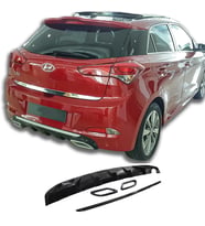 Hyundai i20 Difüzör Parlak Siyah Egzoz Görünüm 2014 2015 2016 2017 2018 Arka-difizör-bodykit-ek