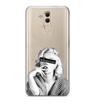 Huawei Mate 20 Lite Uyumlu Marilyn Monroe Desenli Şeffaf Telefon Kılıfı