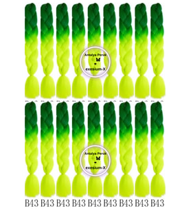 X-Pression Afrika Örgüsü Ve Rasta Için Sentetik Ombreli Saç 100gr--B43