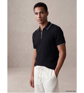 LCW Vision Siyah Polo Yaka Erkek Tişört