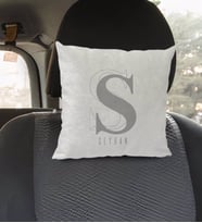BK Gift Kişiye Özel Harfli İsimli Kare Araç Koltuk Yastığı-1