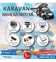 Karavan Kamera Seti Kayıtlı Harddiskli 1 Tb Dahil 4 Kameralı Ekranlı Tak Kullan Set