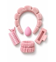 Abadok Dest Bubble Yumuşak Cilt Bakımı Spa Yüz Yıkama Makyaj Kadife Işıltılı Taç Bileklik Mandal Toka Kahkül Bigudi Beauty Blender Makyaj Süngeri