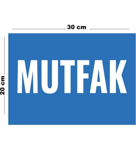 Metal Mutfak 20cm x 30cm A4 Büyüklüğünde Uyarı Levhası Yönlendirme Tabelası