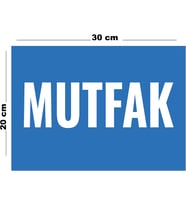 Metal Mutfak 20cm x 30cm A4 Büyüklüğünde Uyarı Levhası Yönlendirme Tabelası