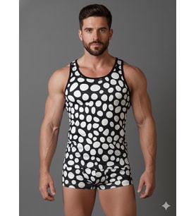 Mulvxbrf Brf02 Erkek Desenli Tank Top Boxer Takımı (Mulvix)