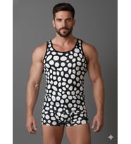 Mulvxbrf Brf02 Erkek Desenli Tank Top Boxer Takımı (Mulvix)