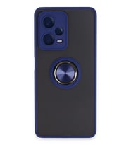 Redmi Note 12 5G Kılıf Montreal Yüzüklü Silikon Kapak - Lacivert