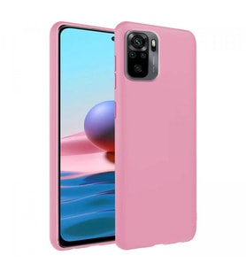Xiaomi Redmi Note 10S İnce Mat Silikon Kılıf Pembe