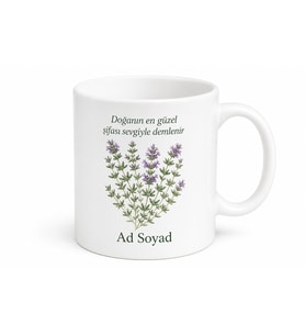 Kekik Temalı Özel Tasarım Baskılı Kupa Bardak Hediye Porselen Mug