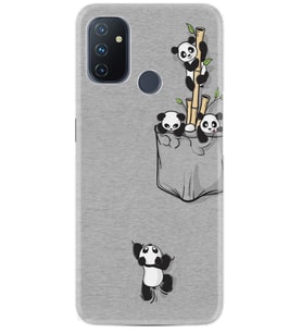 OnePlus Nord N10 Kılıf Silikon Desen Pandalar 1798