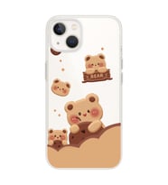 Iphone 14 Plus Uyumlu Bear Tasarımlı Şeffaf Telefon Kılıfı
