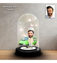 KİŞİYE ÖZEL İMAM TASARIM IŞIKLI KARİKATÜR FANUS BİBLO FN126