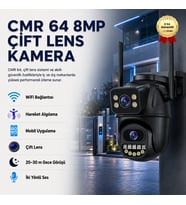 CMR64 Kablosuz güvenlik IP kamera 4K 8MP HD çift Lens Hareket Algılayıcı Akıllı Sensörlü Güvenlik Kamerası