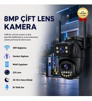 Güvenlik Kamerası Kablosuz güvenlik IP kamera 4K 8MP HD çift Lens Hareket Algılayıcı Akıllı Sensörlü