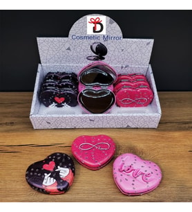 Kalpli Love Tasarımlı Cep Aynası