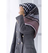 Vissona Tivil Pudra Gri İpek Eşarp 51334-0019-0028