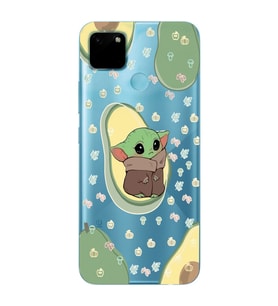 Realme C21Y/C25Y Uyumlu Baby Yoda Desenli Şeffaf Telefon Kılıfı
