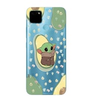 Realme C21Y/C25Y Uyumlu Baby Yoda Desenli Şeffaf Telefon Kılıfı