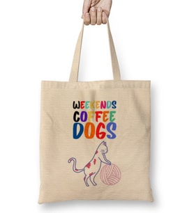 Coffee Cat Lover Funny Cat Lover Ggifts For Women Mmen Kids Bez Çanta Uzun Saplı